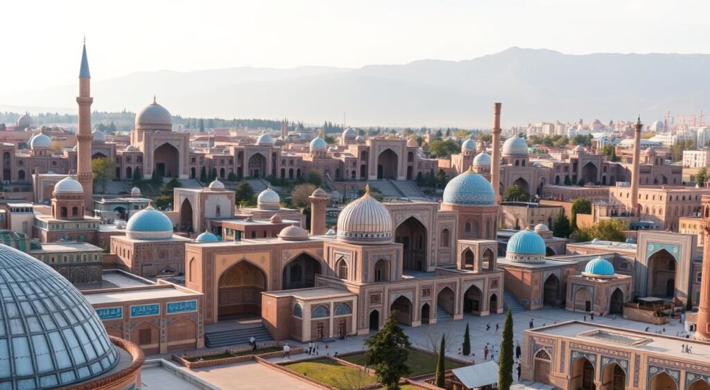 صورة لمدينة سمرقند التاريخية في أوزبكستان دول باردة في الصیف ورخیصة بدون فیزا