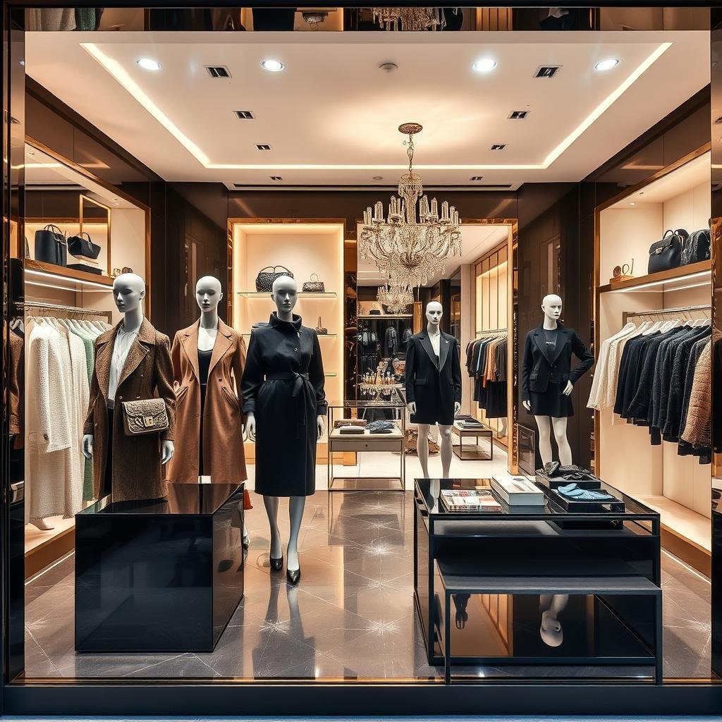 عرض أزياء داخل أحد متاجر شارع الماركات في براغ عرض أزياء داخل أحد متاجر شارع الماركات في براغ