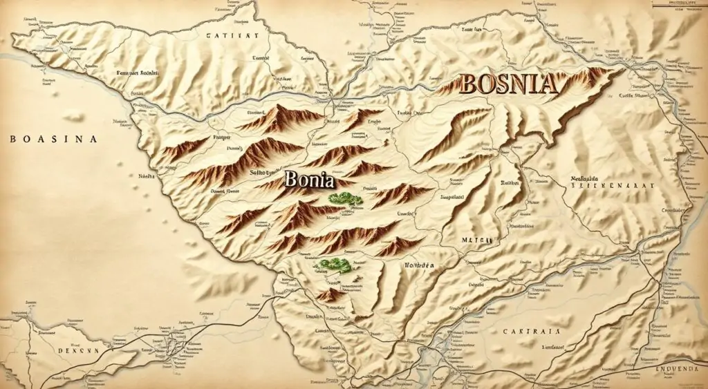 خريطة البوسنة جغرافيا