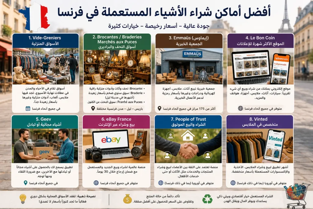أفضل الأماكن لشراء الأشياء المستعملة في فرنسا