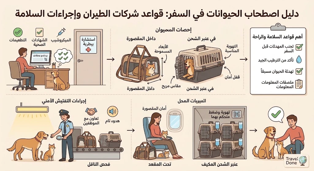 اصطحاب الحيوانات في السفر