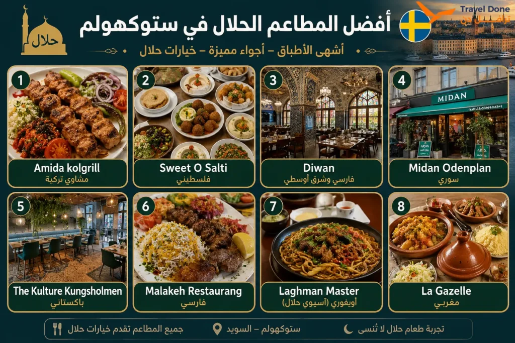 للمسافرون العرب أفضل المطاعم الحلال في ستوكهولم عاصمة السويد